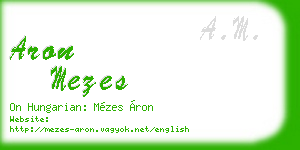 aron mezes business card