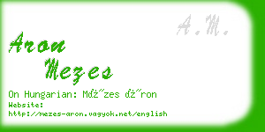 aron mezes business card